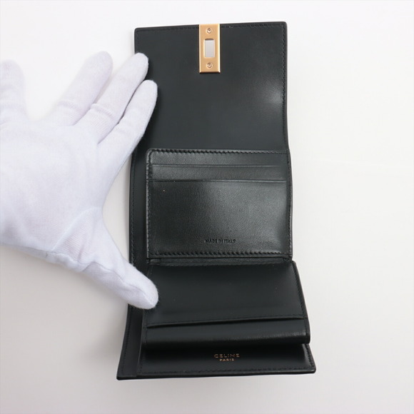 Celine Saise Trifold Wallet Leather Black - Picture 5 of 9